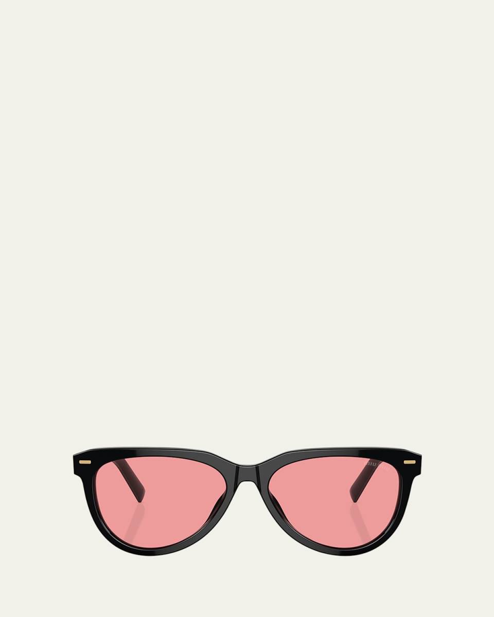 Sleek Acetate Round Sunglasses